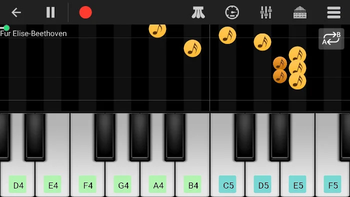 teclado de Perfect Piano